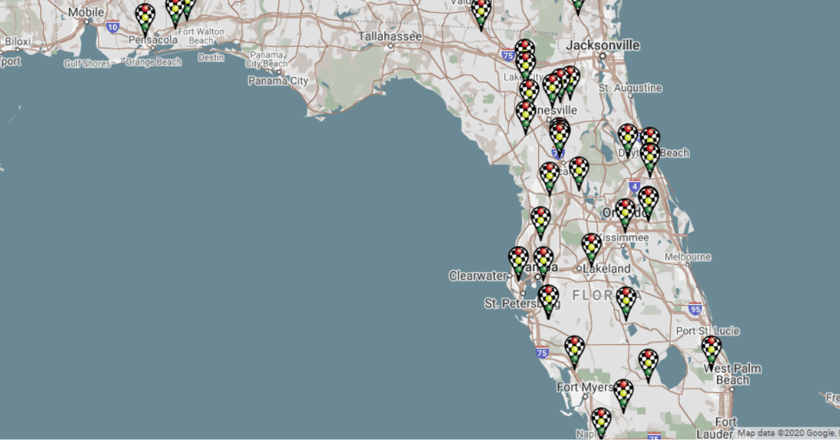 Florida Race Track Directory of Dirt Tracks, Ovals, and Drag Strips